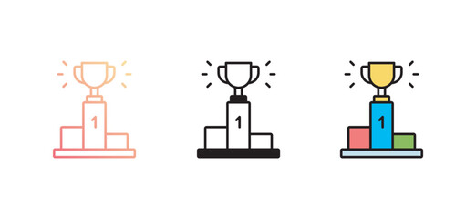 Podium icon design with white background stock illustration