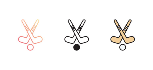 Hockey icon design with white background stock illustration