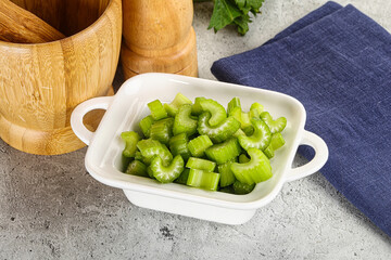 Vegan cuisine - Sliced celery stem