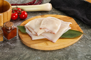 Fresh raw squid for cooking