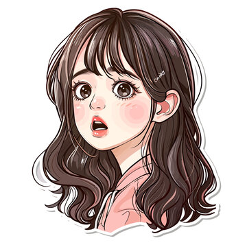 illustration vector of cute chiby anime character sticker,perfect for profile photo,social media post, and stickers