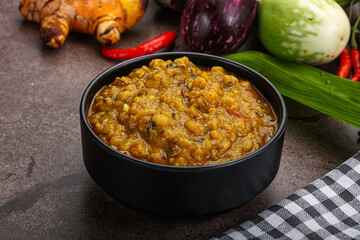 Indian cuisine Dal Tadka soup