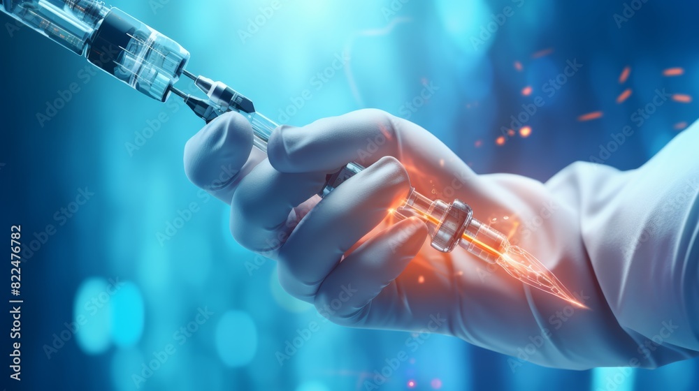Poster A close-up photo of a delicate robot arm performing a surgical procedure with utmost precision, showcasing its medical applications and lifesaving potential.