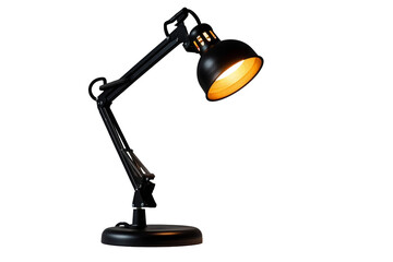 Adjustable Black Desk Lamp Isolated