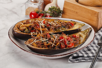 Baked eggplant with minced meat