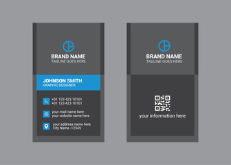 Double sided business card design template for corporate business, professional and visiting card design.