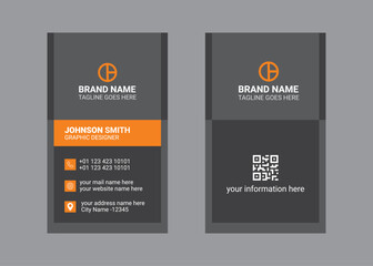 vertical creative business card design template