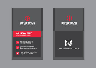 Vertical double sided business card template design. and visiting card design