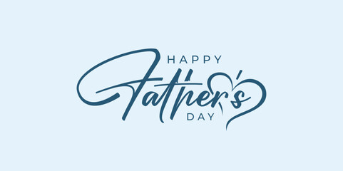 Love Happy Father's Day, Father's Day vector logo design, fathers care with love logo