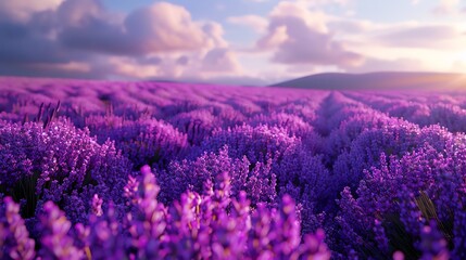 A field of lavender in bloom