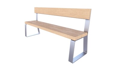 Illustration of chair design with modern and elegant style, using wood and iron materials, suitable to fill the interior of the house