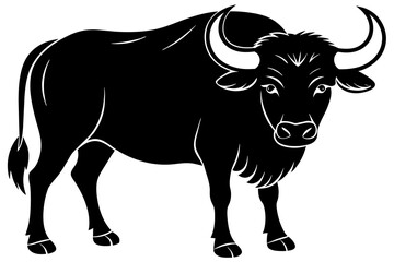 buffalo vector silhouette illustration