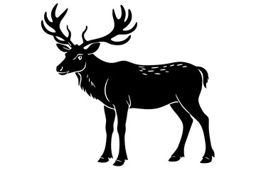 elk vector silhouette illustration