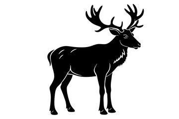 elk vector silhouette illustration