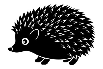 hedgehog vector silhouette illustration