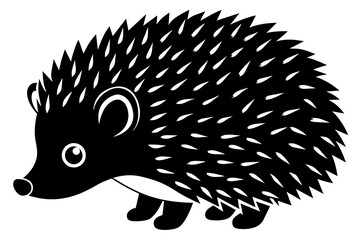 hedgehog vector silhouette illustration