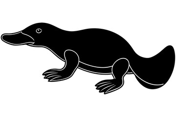 platypus vector silhouette illustration