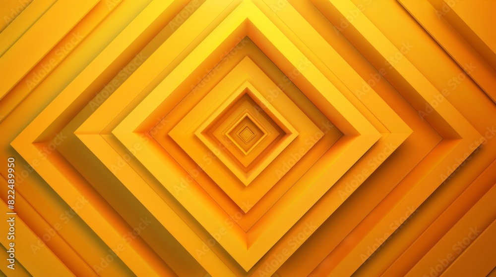Wall mural vibrant yellow geometric patterns creating abstract background frame, ideal for modern design projec