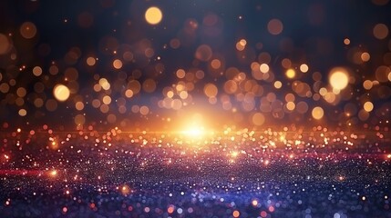 Fototapeta premium A clear image featuring a bright light with a circle of lights in its midst, situated at the center Background includes a distinct bright light