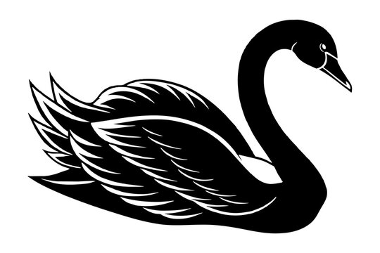 recommend clip art: swan vector silhouette illustration