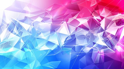 Fototapeta premium A vibrant abstract backdrop featuring a multitude of small glass fragments in its center, surrounded by a middle section of alternating red, white, blue, pink, and purple hues