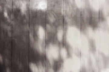Shadow of leaves on the wooden wall