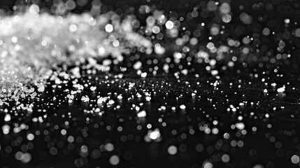 Monochrome Elegance: Ethereal White Bubbles Dance