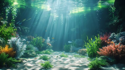 Generate an image of an underwater scene