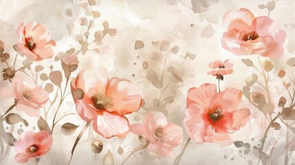 Soft watercolor flowers for a feminine bedroom. 