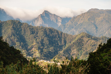 Views from Cabo de Larano viewpoint and Vereda do Larano coastal hiking trail. Cliffs atlantic...