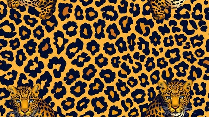 A seamless leopard print vector, offering a fashionable background suitable for fabric, paper, and clothes.