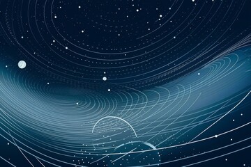 Futuristic abstract space background with swirling lines and stars, technology, science, and space-related projects.