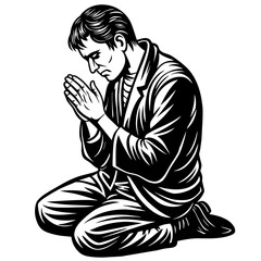 a-man-sits-in-prayer--praying