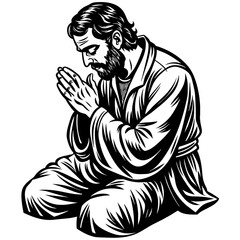 a-man-sits-in-prayer--praying