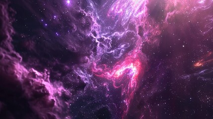 A purple galaxy with a bright star in the middle - Powered by Adobe