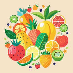 a-vector-graphic-with-doodle-fruits--including-cit