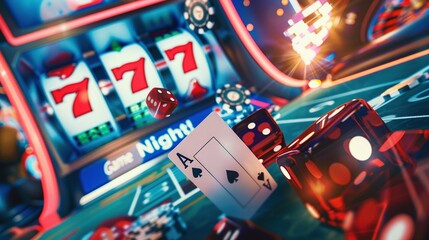 Casino slot machines jackpot big win 777 casino photo concept. Generative AI
