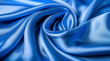 Obraz premium A close-up of a blue fabric with two thin lines, one in the center of the image and the other in the heart of the fabric