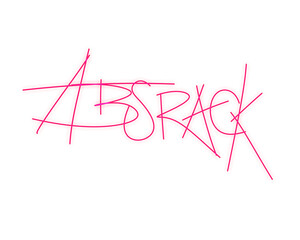 glowing pink abstract writing,icon without background