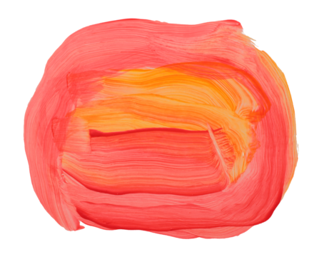 PNG Art Oil and Acrylic smear painting blot oval elements. Abstract texture red color brushstroke stain isolated on transparent background. - Powered by Adobe