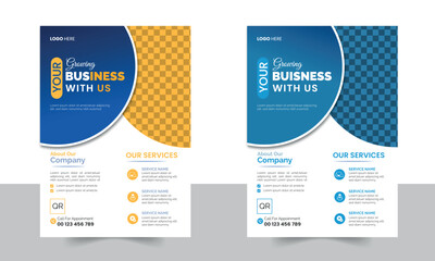 Obraz premium Corporate Flyer Template and brochure digital marketing business poster template premium vector