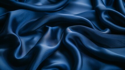 Obraz premium A tight shot of a blue fabric with a delicate design at its top and bottom edges, featuring a faint pattern