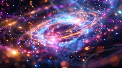 Naklejka premium A snapshot of the scientific communitys ongoing efforts to study and understand the properties of quarkgluon plasma for a deeper understanding of the universes origins.