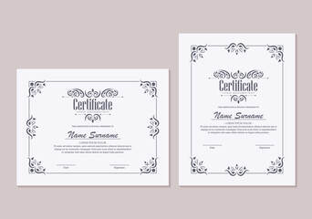 Classic certificate of achievement award template