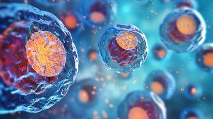 Human cell or Embryonic stem cell microscope background