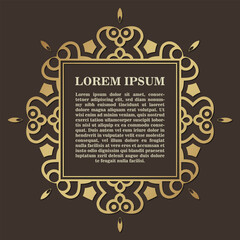 Luxury calligraphy square ornament frame line