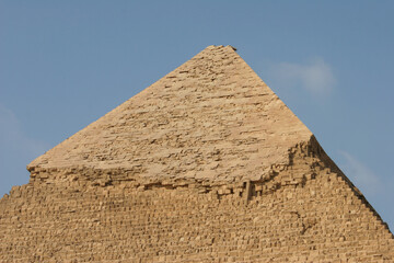 Structure of the pyramid wall in Giza, Egypt.