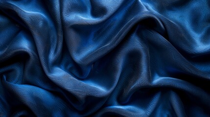Obraz premium luxurious velvet fabric, sumptuous navy velvet fabric texture for upscale interior design projects, offering a luxurious and elegant touch to any space