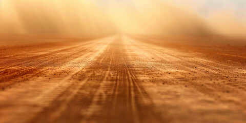 The dusty brown road stretches endlessly into the distance, leading the curious traveler to new adventures.