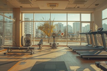 Modern High-End Gym, Concept of Healthy Lifestyle